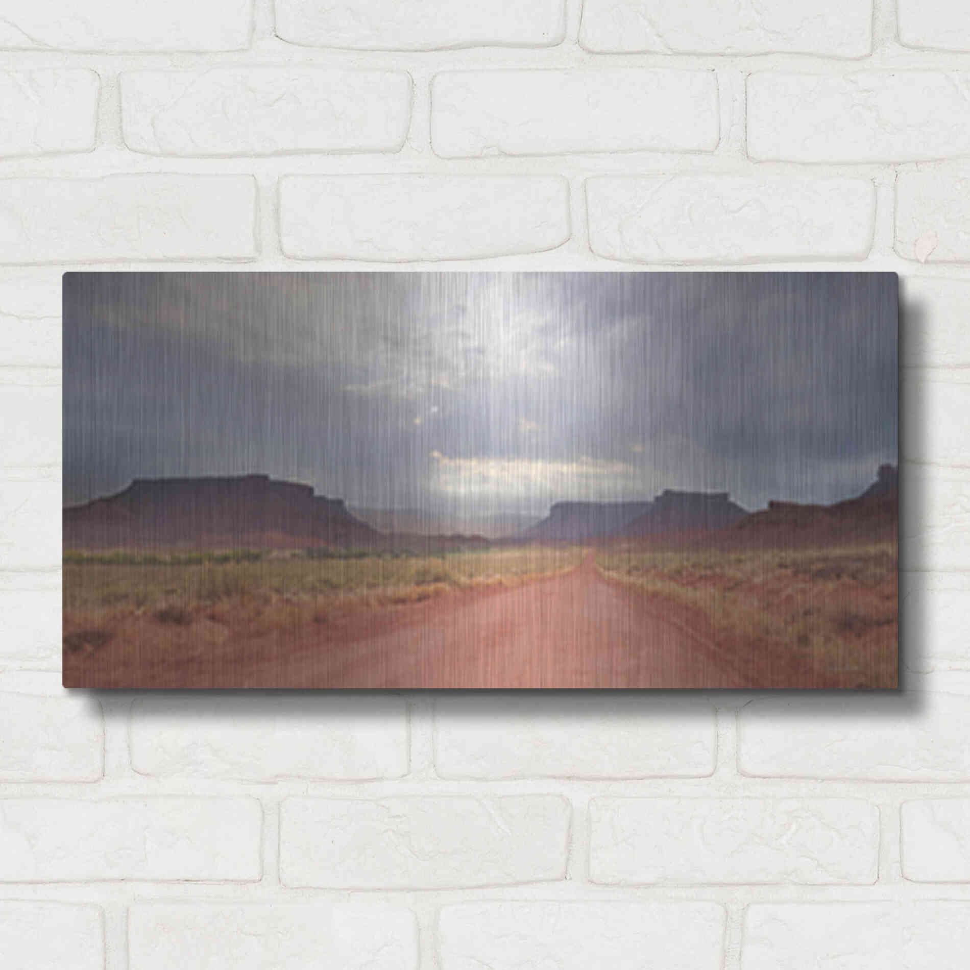Luxe Metal Art 'Colorado Country Roads' by Lori Deiter, Metal Wall Art,24x12