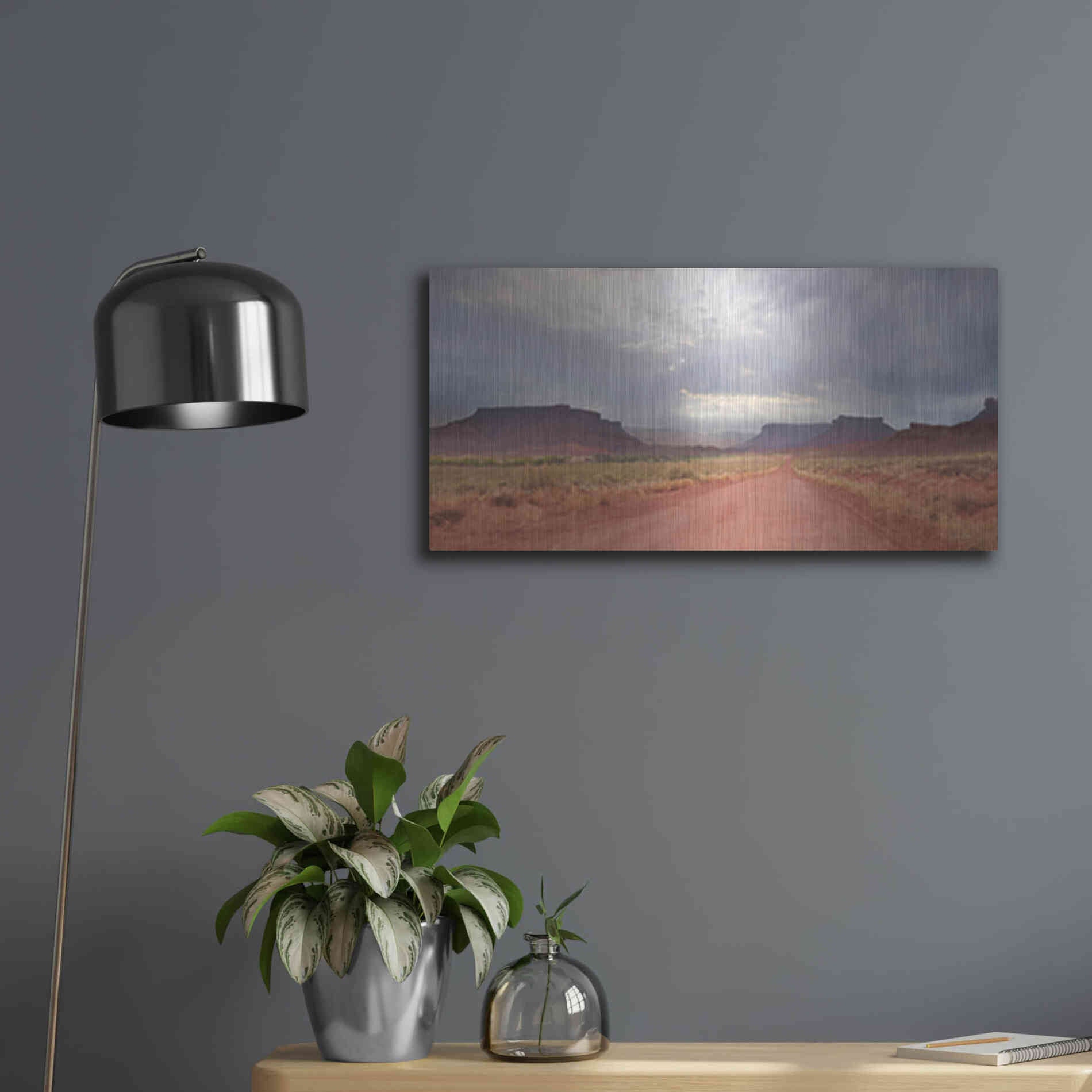 Luxe Metal Art 'Colorado Country Roads' by Lori Deiter, Metal Wall Art,24x12