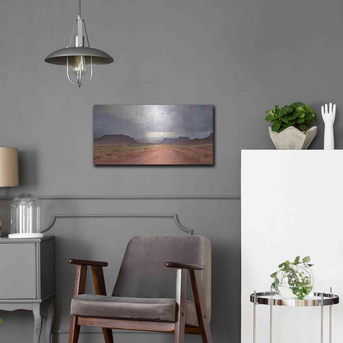 Luxe Metal Art 'Colorado Country Roads' by Lori Deiter, Metal Wall Art,24x12