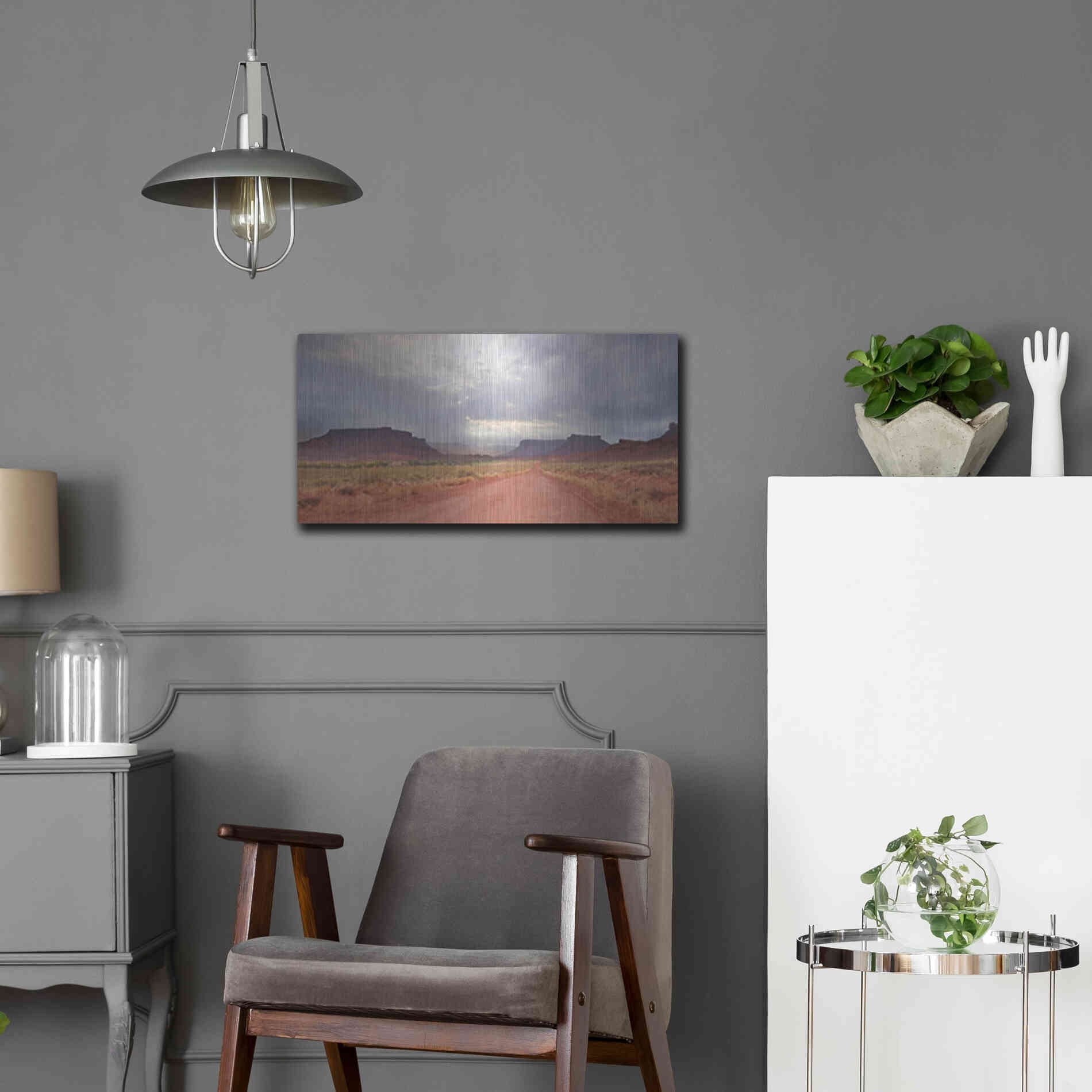 Luxe Metal Art 'Colorado Country Roads' by Lori Deiter, Metal Wall Art,24x12