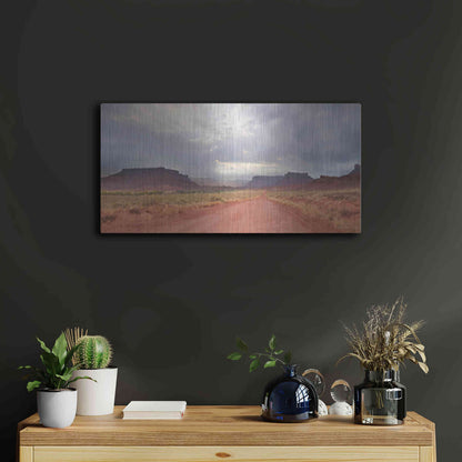 Luxe Metal Art 'Colorado Country Roads' by Lori Deiter, Metal Wall Art,24x12