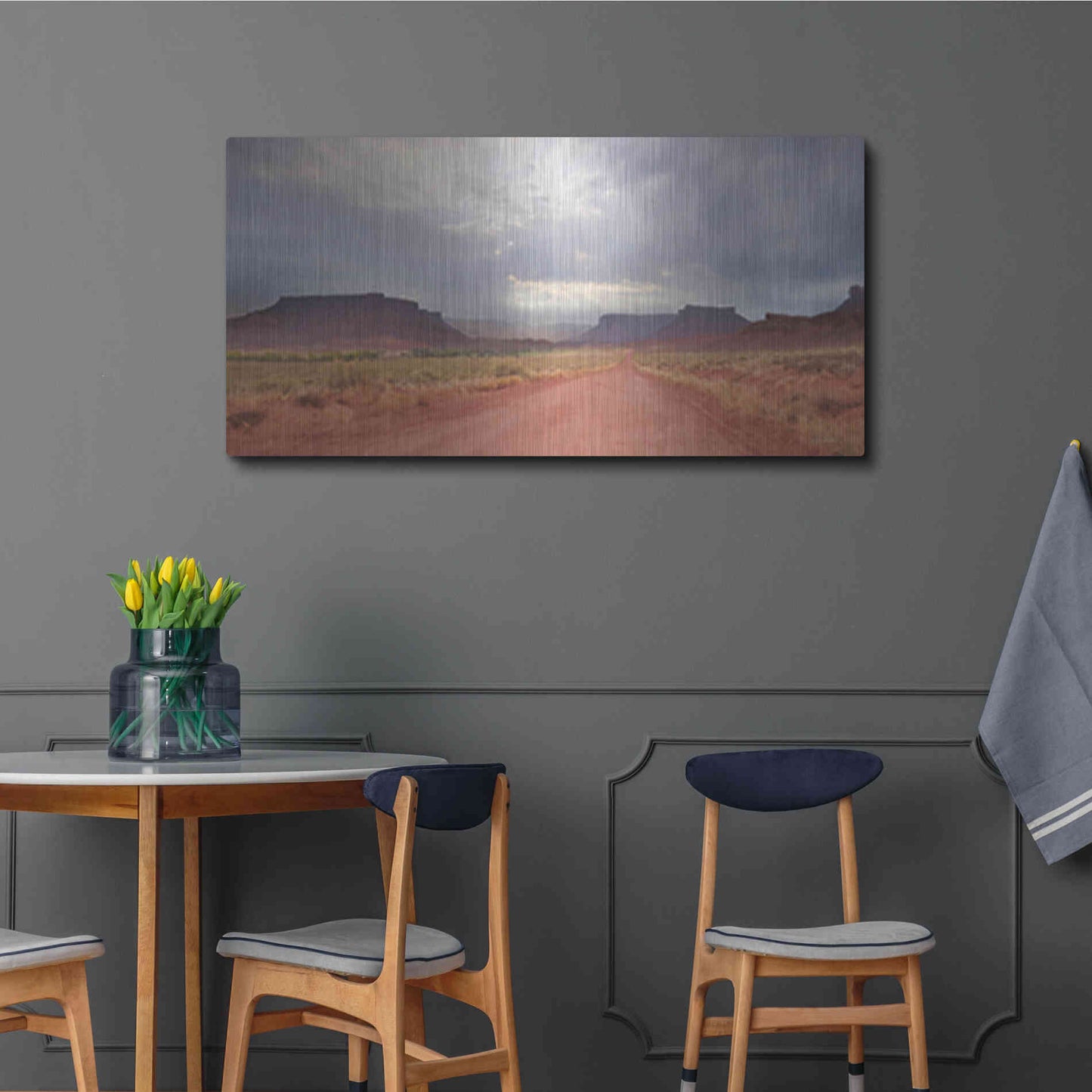 Luxe Metal Art 'Colorado Country Roads' by Lori Deiter, Metal Wall Art,48x24