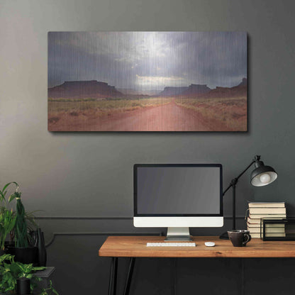 Luxe Metal Art 'Colorado Country Roads' by Lori Deiter, Metal Wall Art,48x24