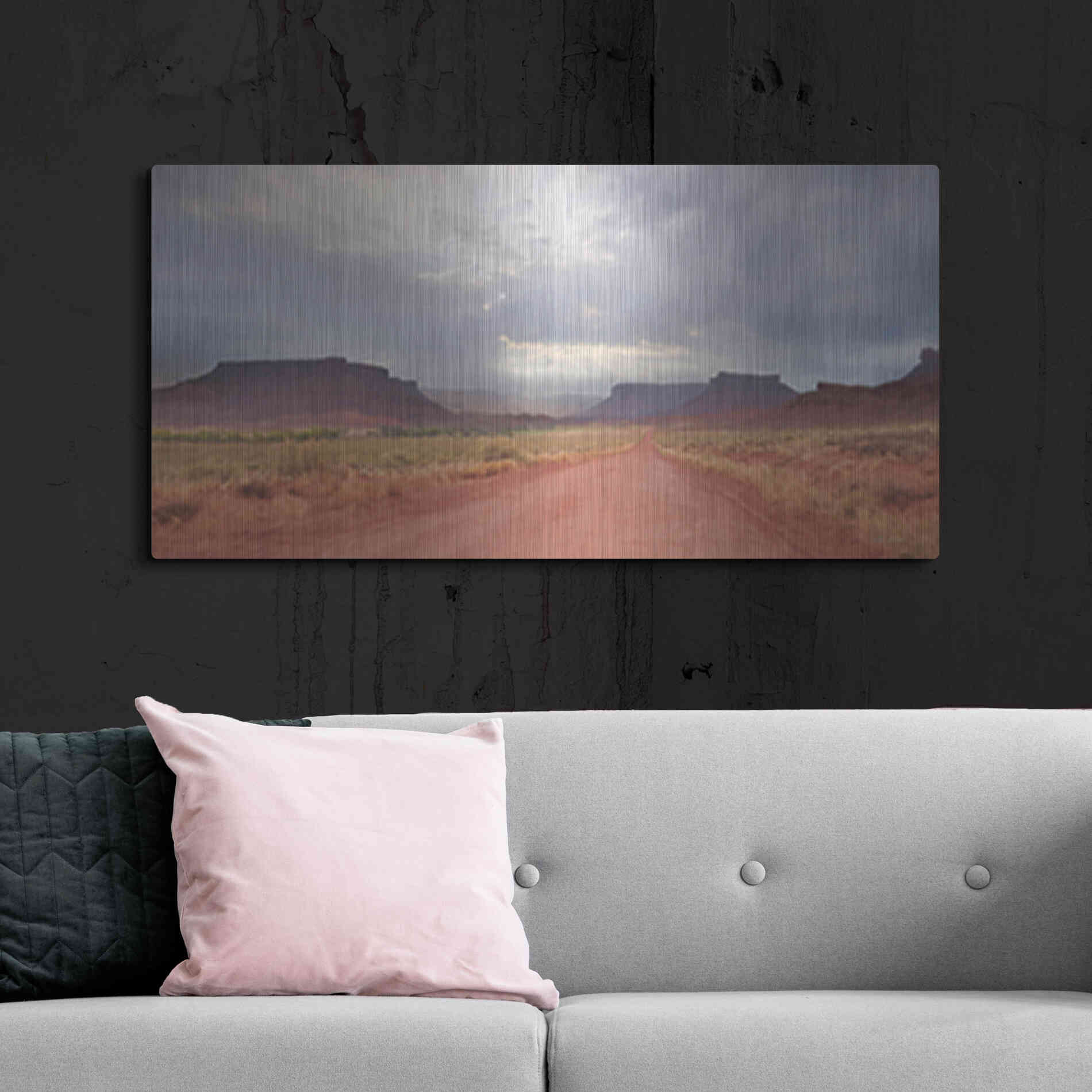 Luxe Metal Art 'Colorado Country Roads' by Lori Deiter, Metal Wall Art,48x24