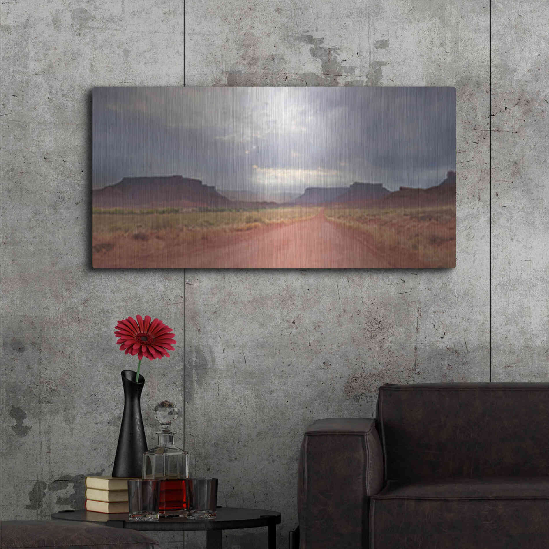 Luxe Metal Art 'Colorado Country Roads' by Lori Deiter, Metal Wall Art,48x24