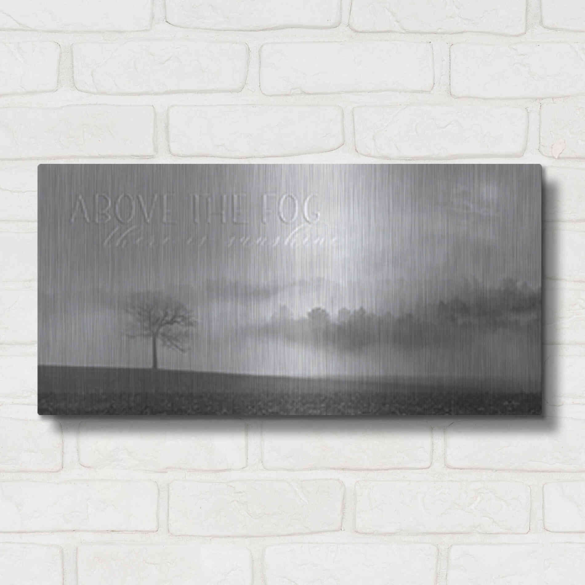 Luxe Metal Art 'Above the Fog' by Lori Deiter, Metal Wall Art,24x12
