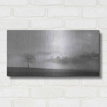 Luxe Metal Art 'Above the Fog' by Lori Deiter, Metal Wall Art,24x12