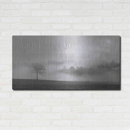 Luxe Metal Art 'Above the Fog' by Lori Deiter, Metal Wall Art,48x24