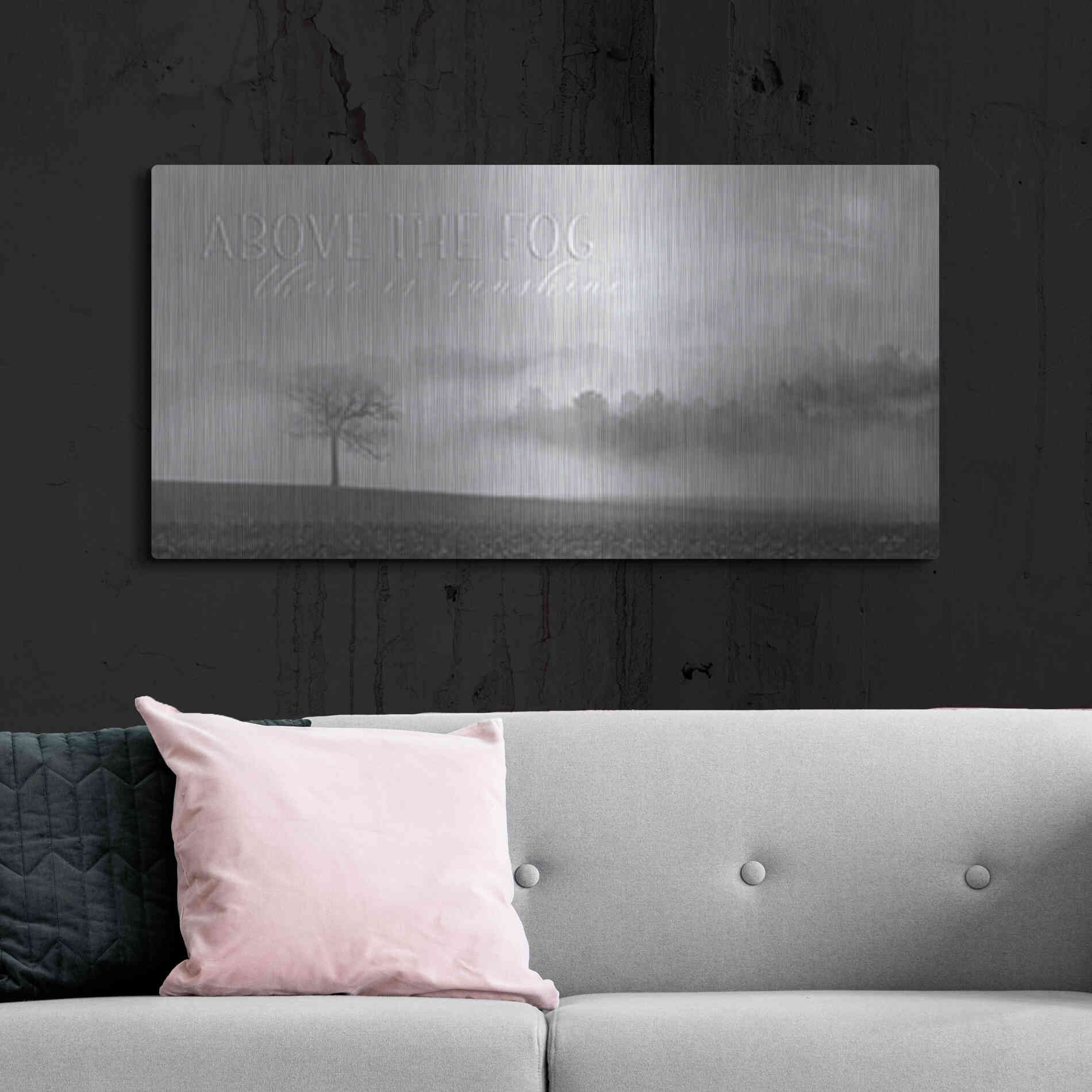 Luxe Metal Art 'Above the Fog' by Lori Deiter, Metal Wall Art,48x24