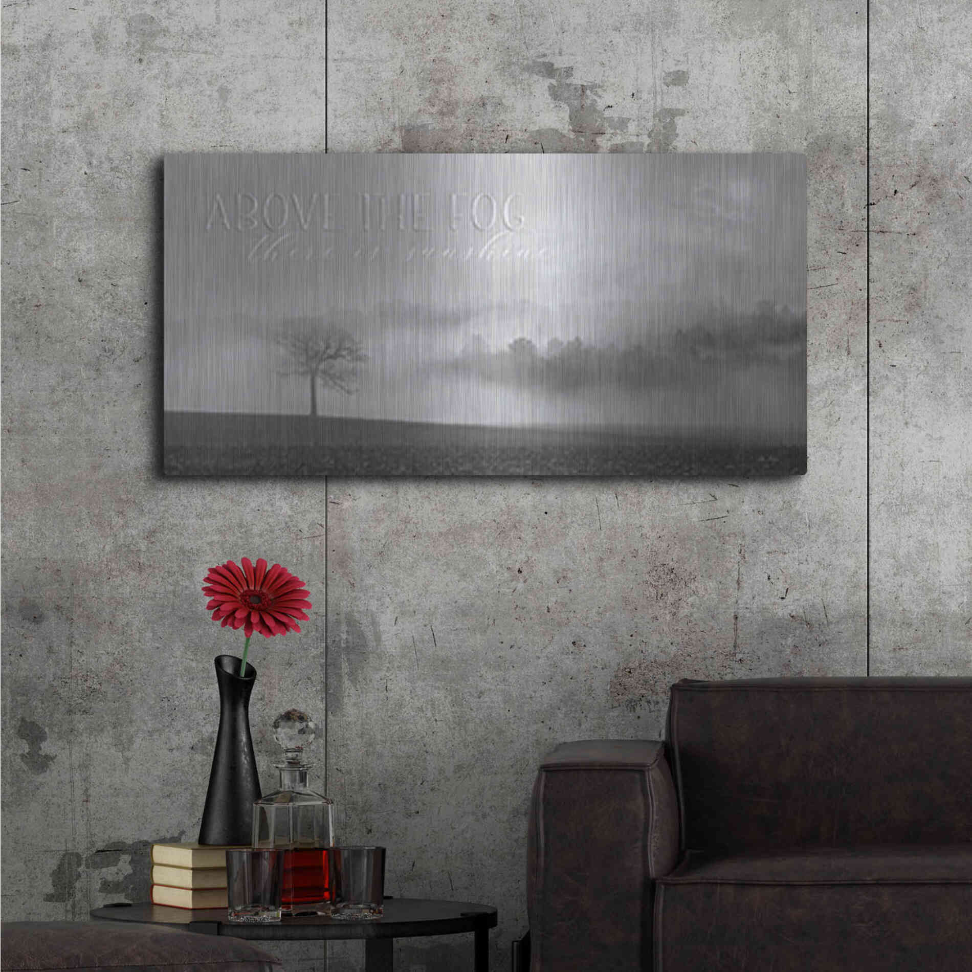 Luxe Metal Art 'Above the Fog' by Lori Deiter, Metal Wall Art,48x24