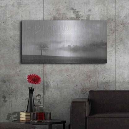 Luxe Metal Art 'Above the Fog' by Lori Deiter, Metal Wall Art,48x24