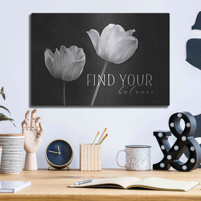 Luxe Metal Art 'Find Your Balance' by Lori Deiter, Metal Wall Art,16x12