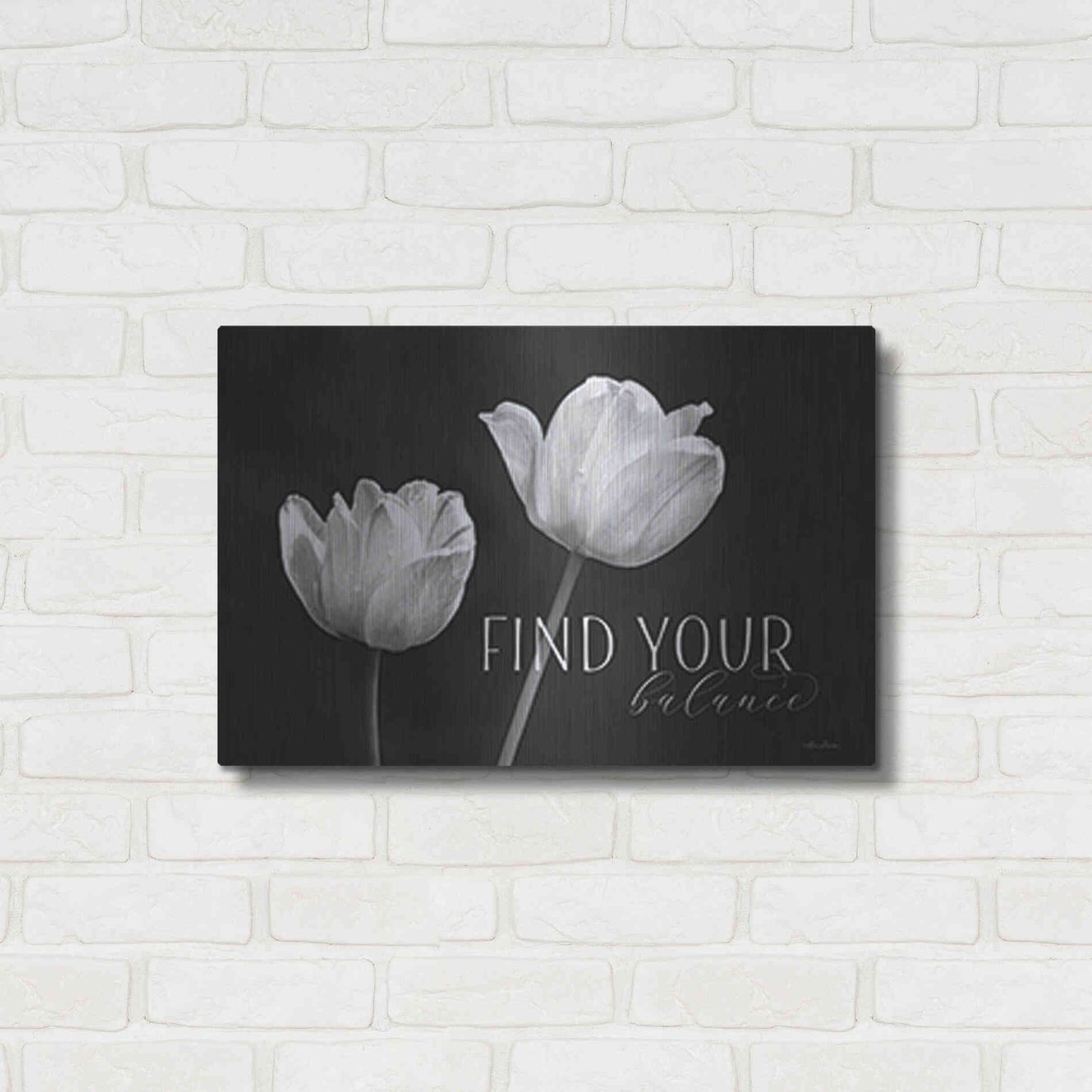 Luxe Metal Art 'Find Your Balance' by Lori Deiter, Metal Wall Art,24x16