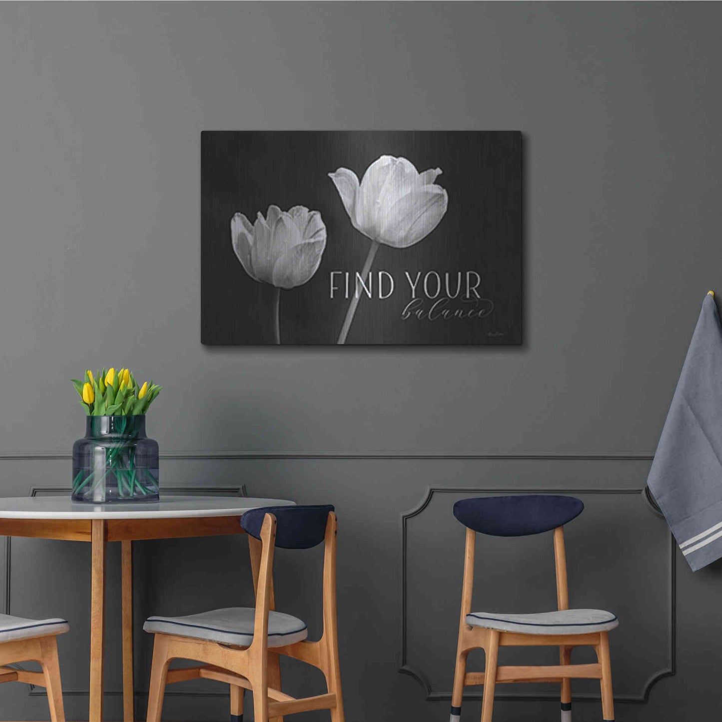 Luxe Metal Art 'Find Your Balance' by Lori Deiter, Metal Wall Art,36x24