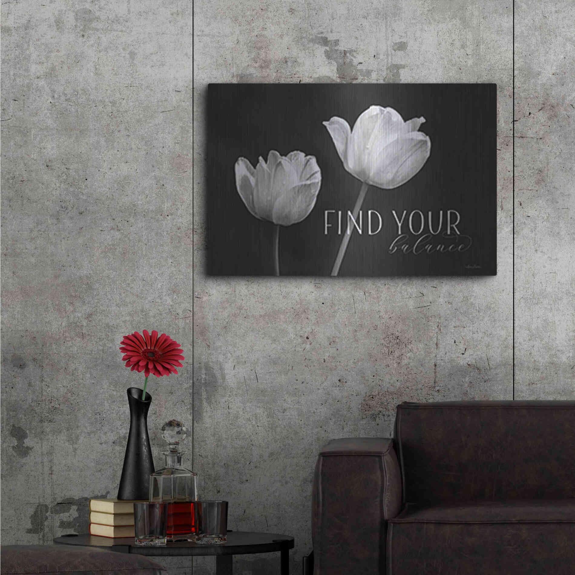 Luxe Metal Art 'Find Your Balance' by Lori Deiter, Metal Wall Art,36x24