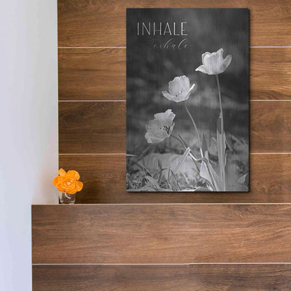 Luxe Metal Art 'Inhale, Exhale' by Lori Deiter, Metal Wall Art,12x16