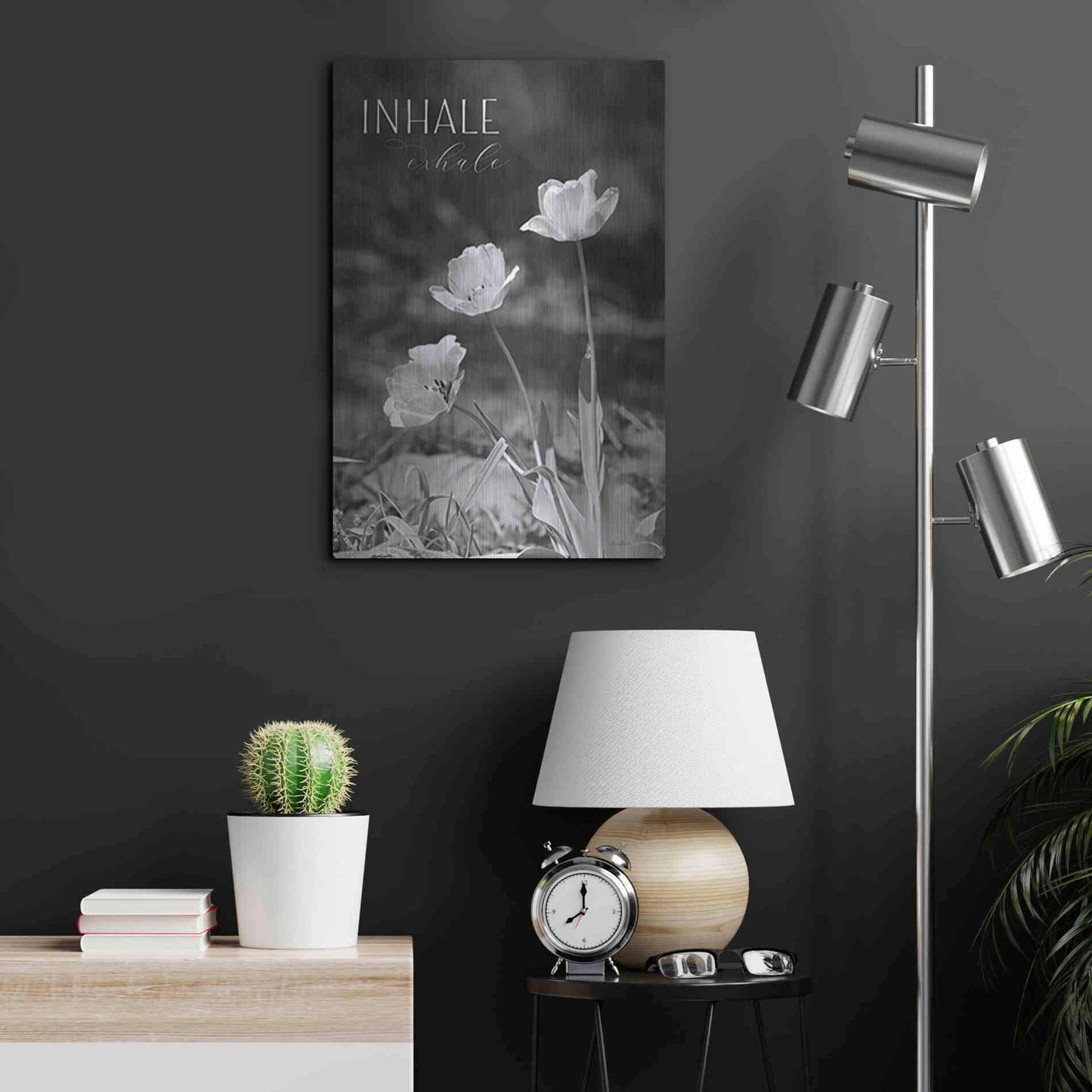 Luxe Metal Art 'Inhale, Exhale' by Lori Deiter, Metal Wall Art,16x24