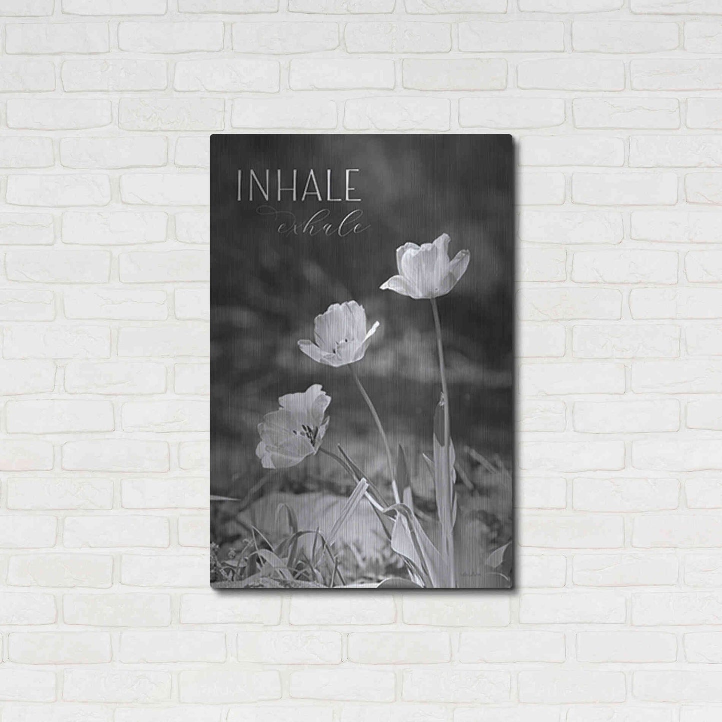 Luxe Metal Art 'Inhale, Exhale' by Lori Deiter, Metal Wall Art,24x36