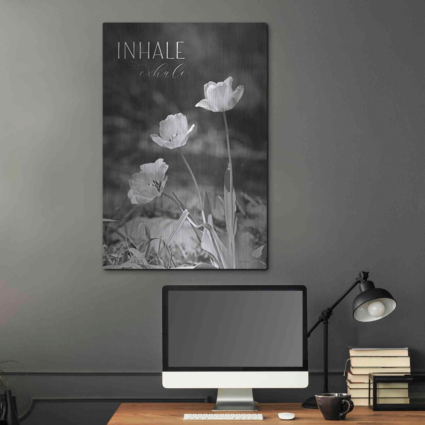 Luxe Metal Art 'Inhale, Exhale' by Lori Deiter, Metal Wall Art,24x36
