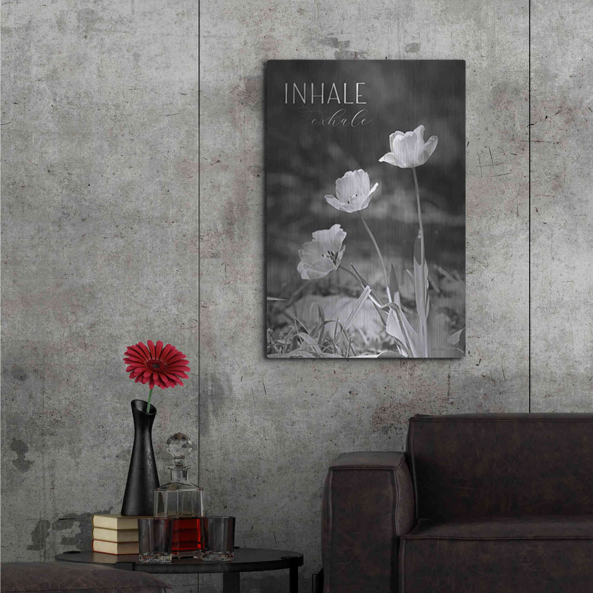 Luxe Metal Art 'Inhale, Exhale' by Lori Deiter, Metal Wall Art,24x36