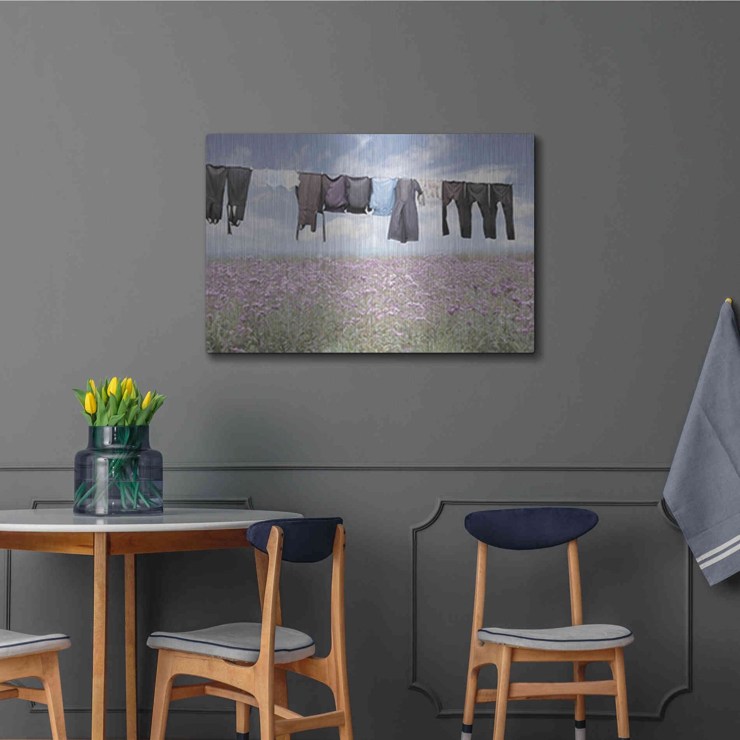 Luxe Metal Art 'Laundry Day 2' by Lori Deiter, Metal Wall Art,36x24