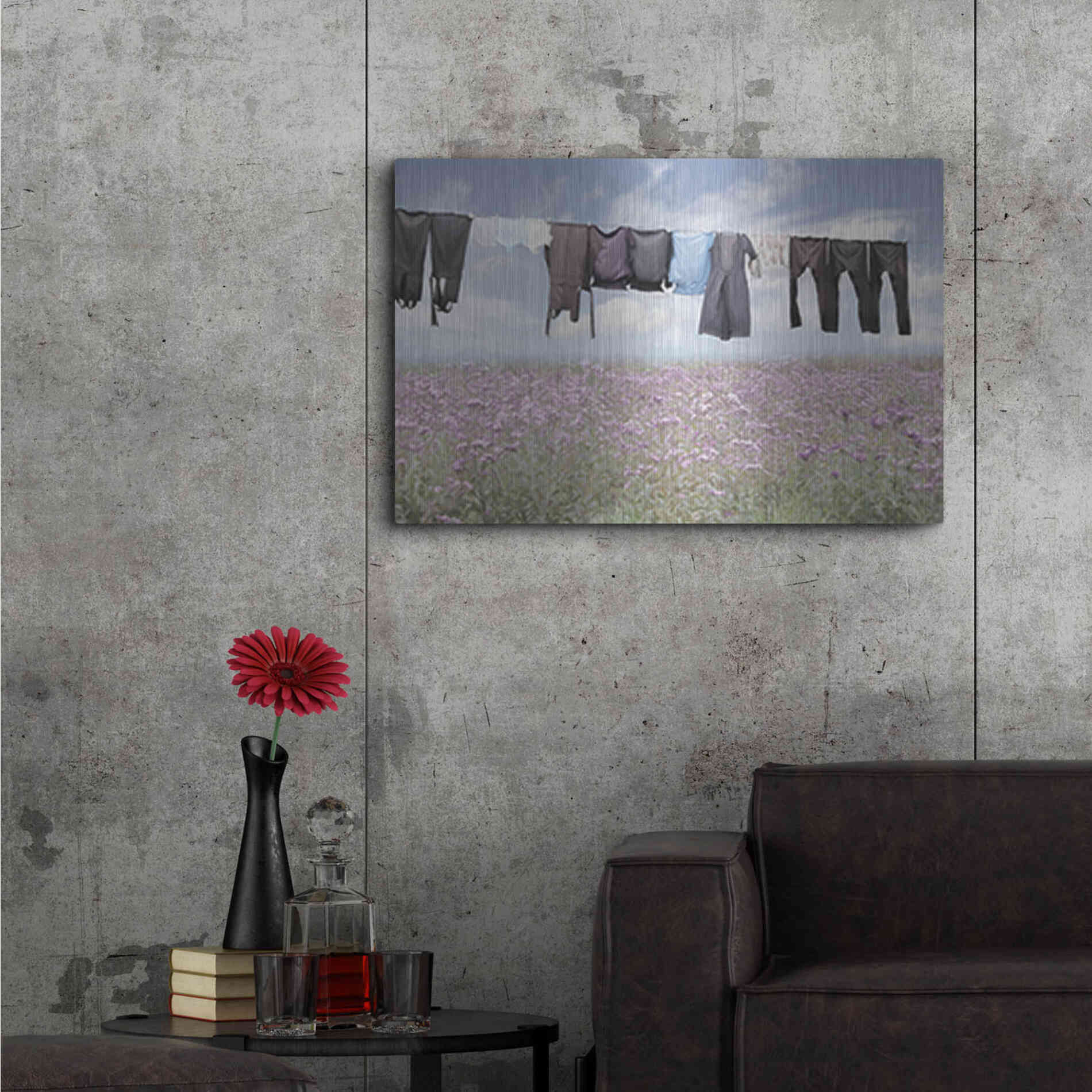 Luxe Metal Art 'Laundry Day 2' by Lori Deiter, Metal Wall Art,36x24