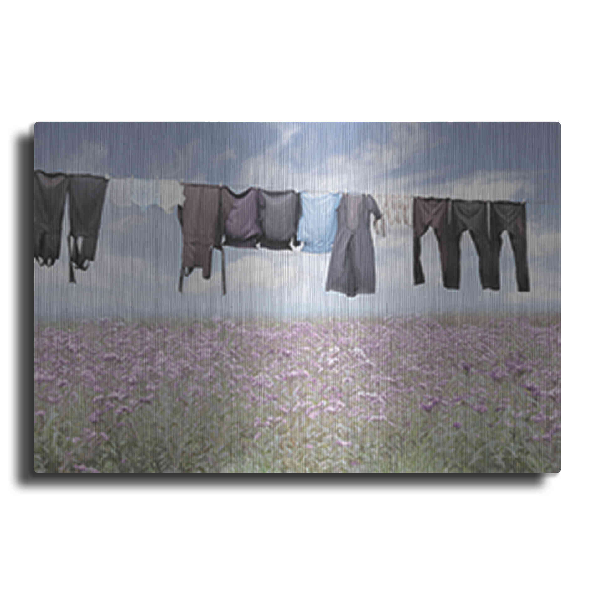 Luxe Metal Art 'Laundry Day 2' by Lori Deiter, Metal Wall Art