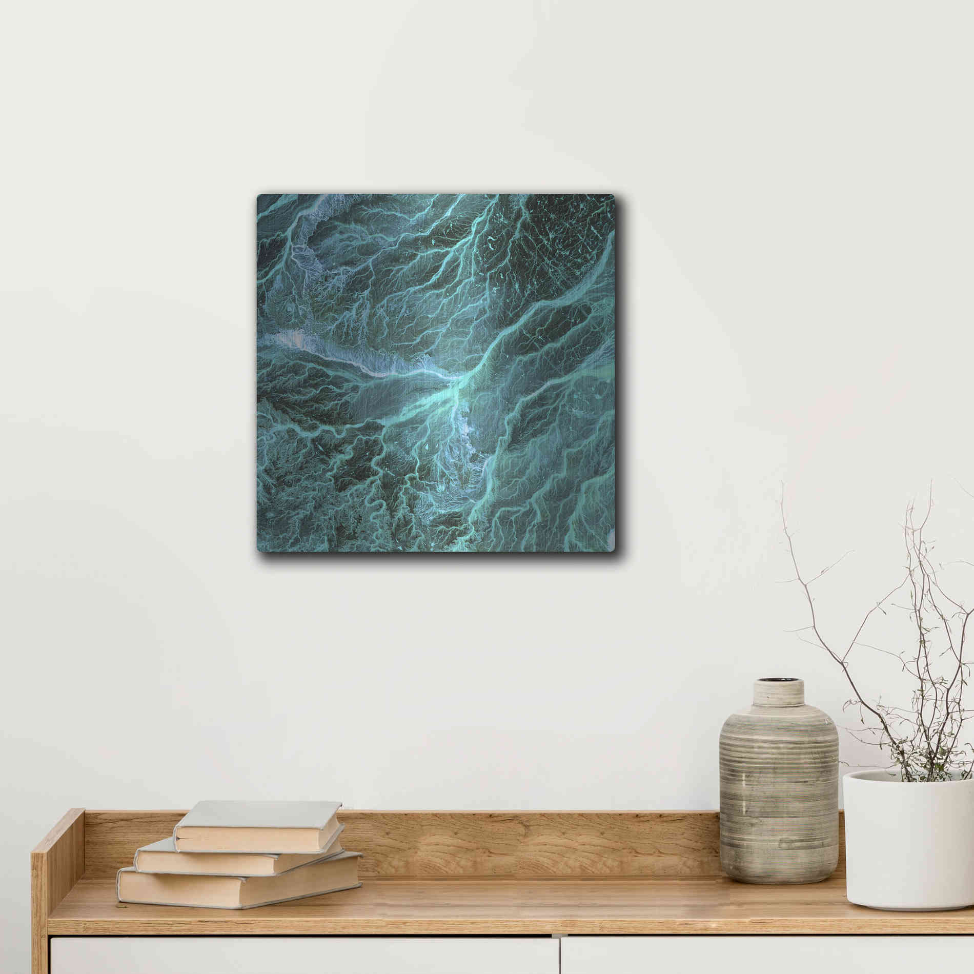 Luxe Metal Art 'Earth As Art: Wadi Branches' Metal Wall Art,12x12