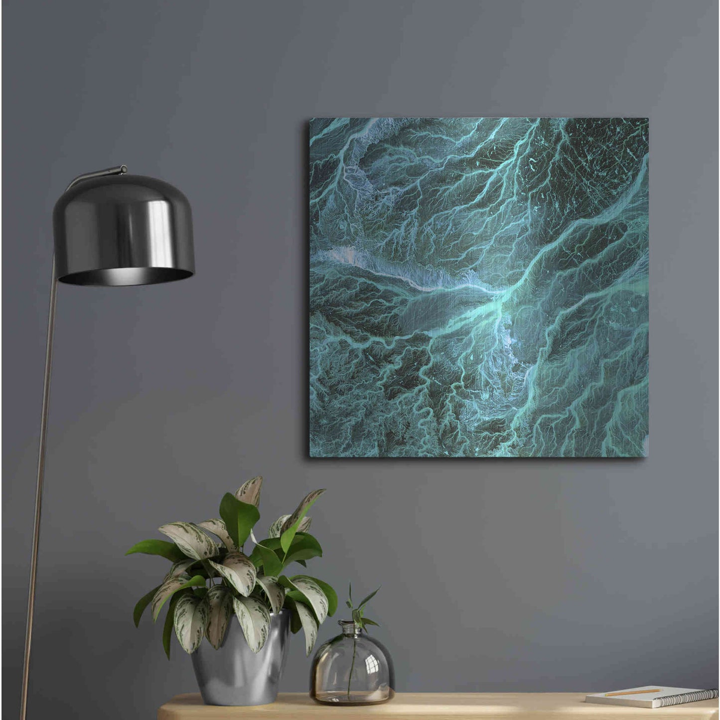 Luxe Metal Art 'Earth As Art: Wadi Branches' Metal Wall Art,24x24