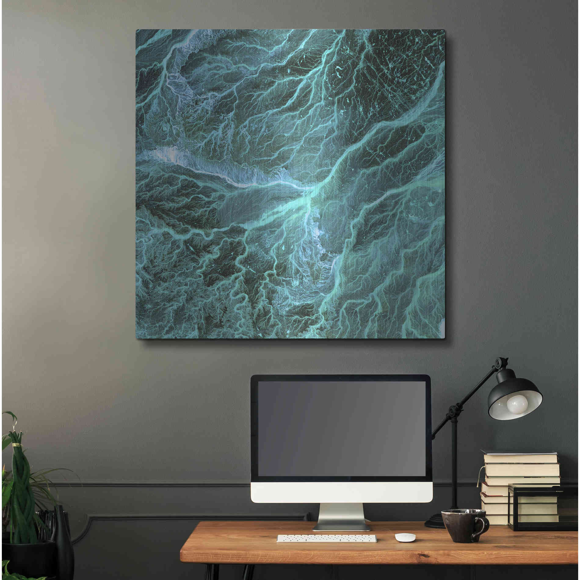 Luxe Metal Art 'Earth As Art: Wadi Branches' Metal Wall Art,36x36