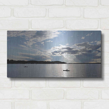 Luxe Metal Art 'The River is Calling' by Lori Deiter, Metal Wall Art,24x12