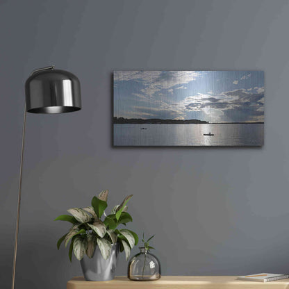 Luxe Metal Art 'The River is Calling' by Lori Deiter, Metal Wall Art,24x12