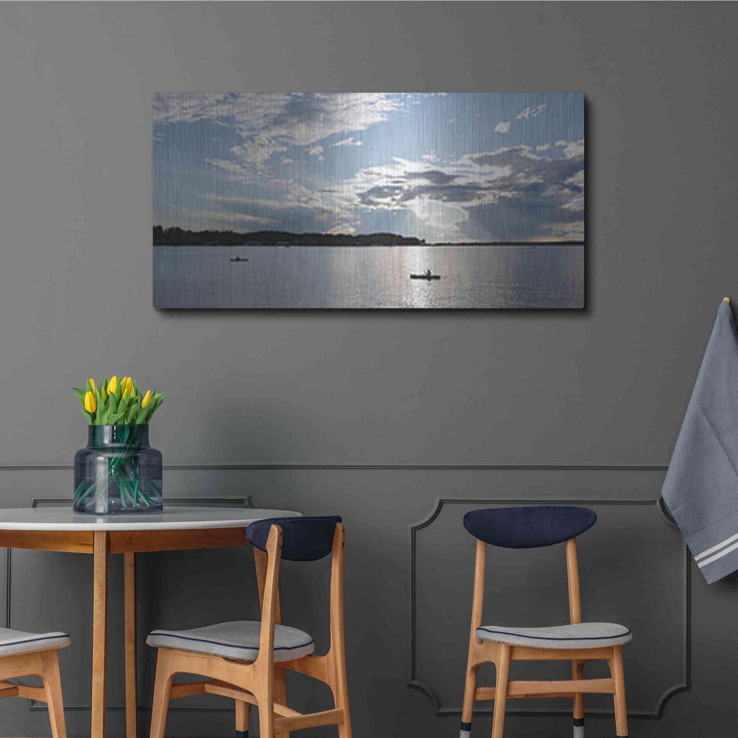 Luxe Metal Art 'The River is Calling' by Lori Deiter, Metal Wall Art,48x24