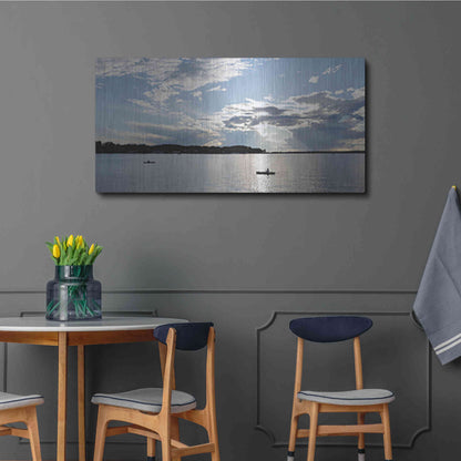 Luxe Metal Art 'The River is Calling' by Lori Deiter, Metal Wall Art,48x24