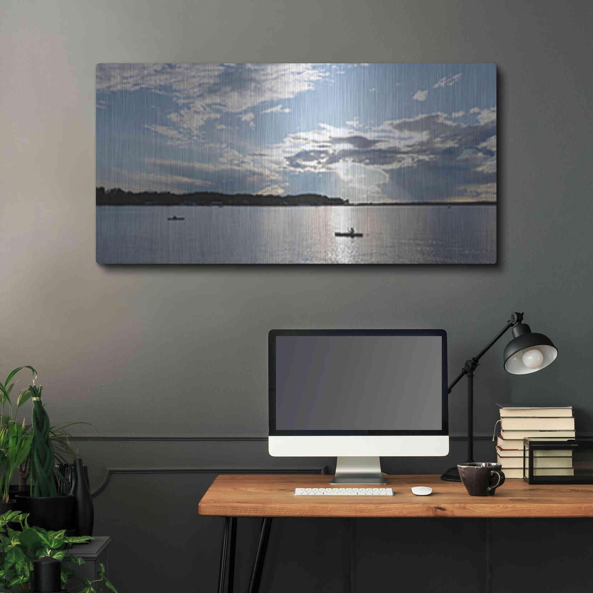 Luxe Metal Art 'The River is Calling' by Lori Deiter, Metal Wall Art,48x24