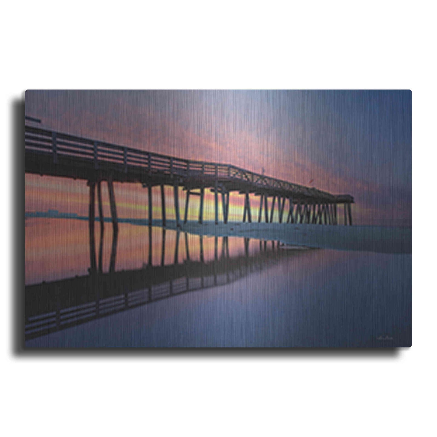 Luxe Metal Art 'Daybreak at Ocean City' by Lori Deiter, Metal Wall Art