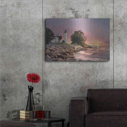 Luxe Metal Art 'Sunset at Tibbetts Point' by Lori Deiter, Metal Wall Art,36x24