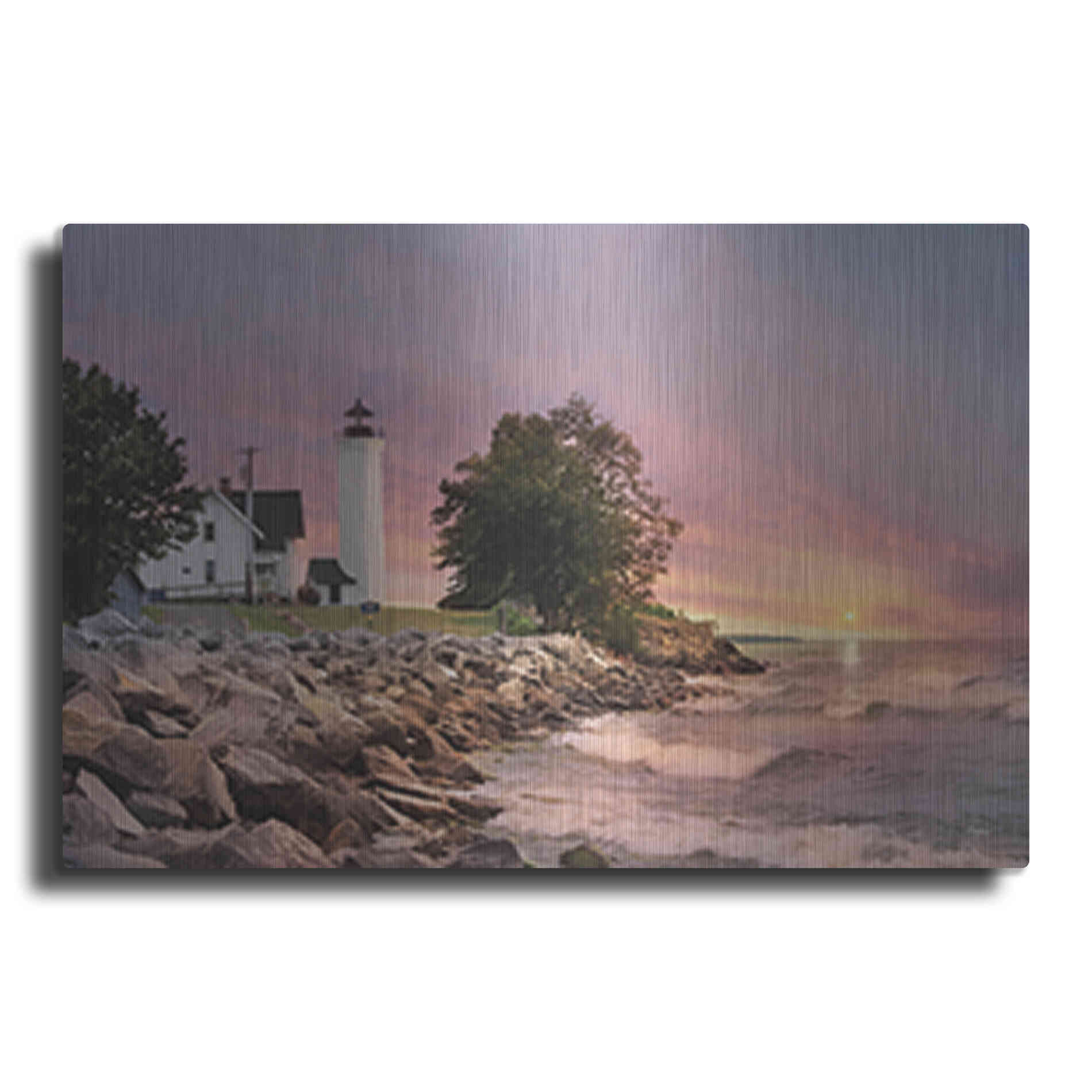 Luxe Metal Art 'Sunset at Tibbetts Point' by Lori Deiter, Metal Wall Art