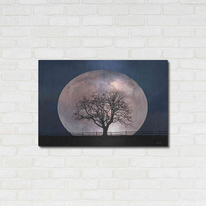 Luxe Metal Art 'Glowing Moonrise' by Lori Deiter, Metal Wall Art,36x24