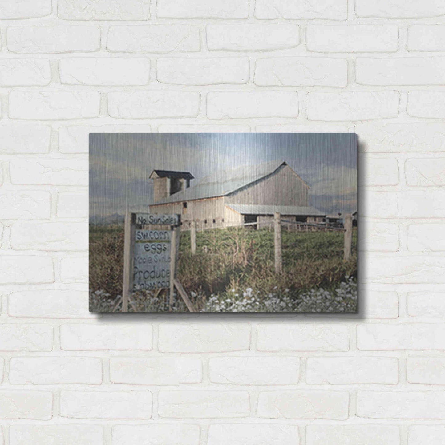 Luxe Metal Art 'Produce for Sale' by Lori Deiter, Metal Wall Art,24x16