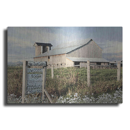 Luxe Metal Art 'Produce for Sale' by Lori Deiter, Metal Wall Art