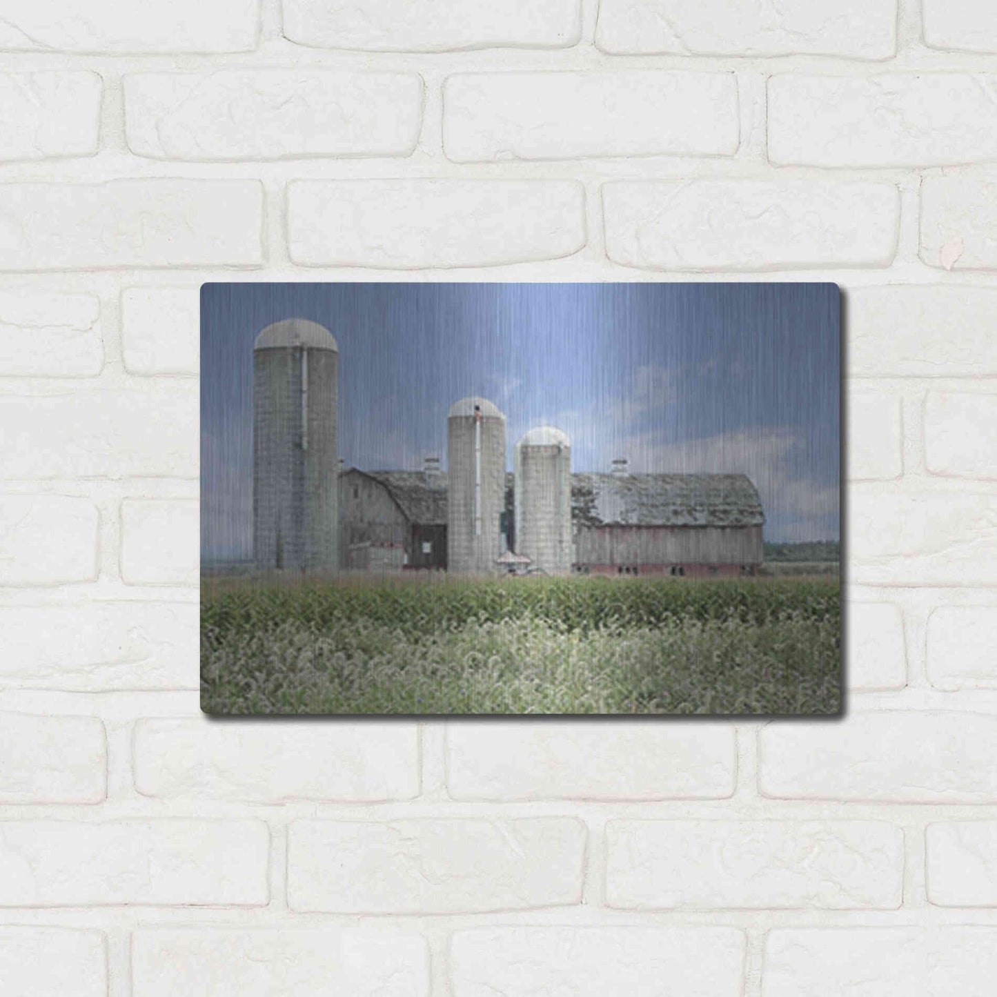 Luxe Metal Art 'Long Point Barn' by Lori Deiter, Metal Wall Art,16x12