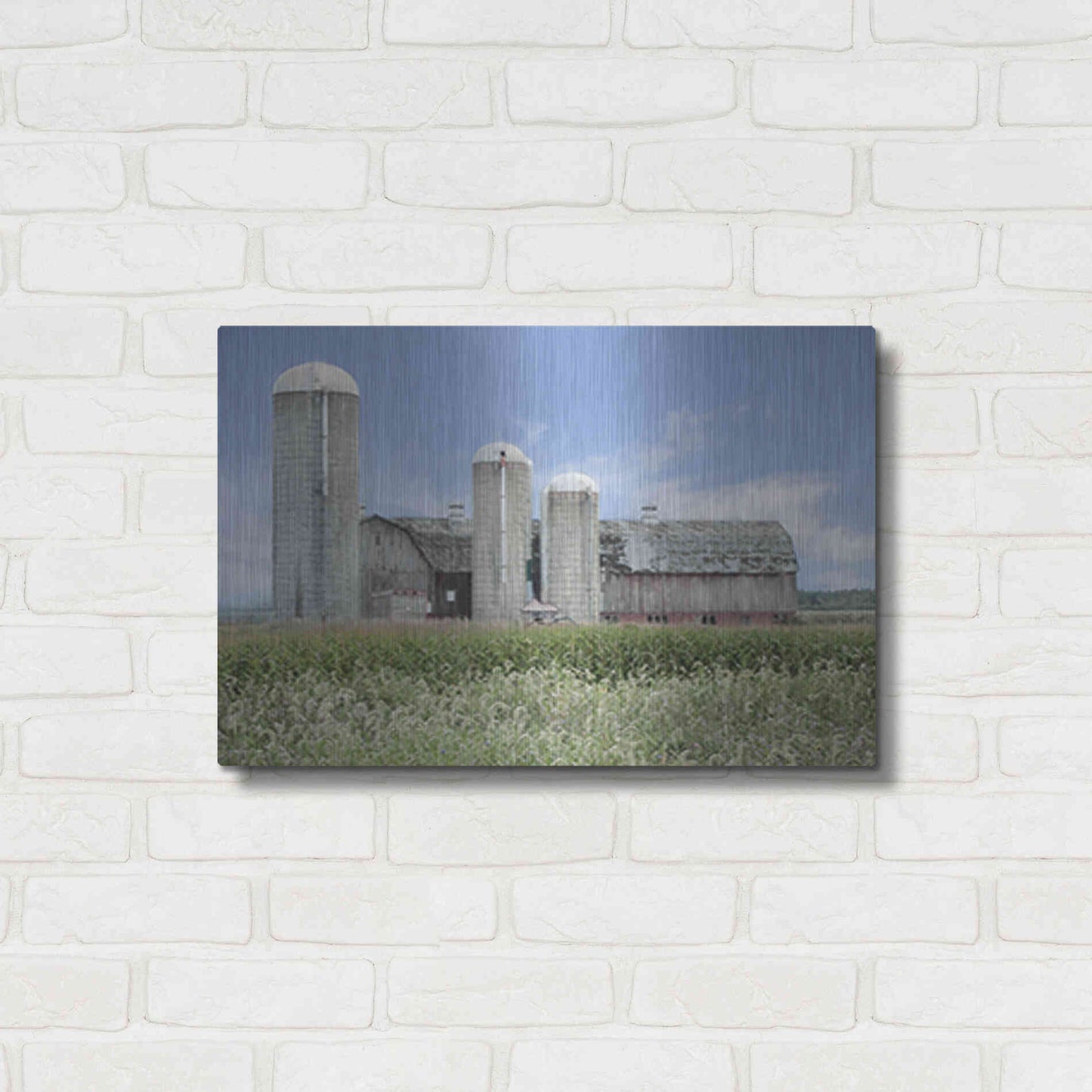 Luxe Metal Art 'Long Point Barn' by Lori Deiter, Metal Wall Art,24x16