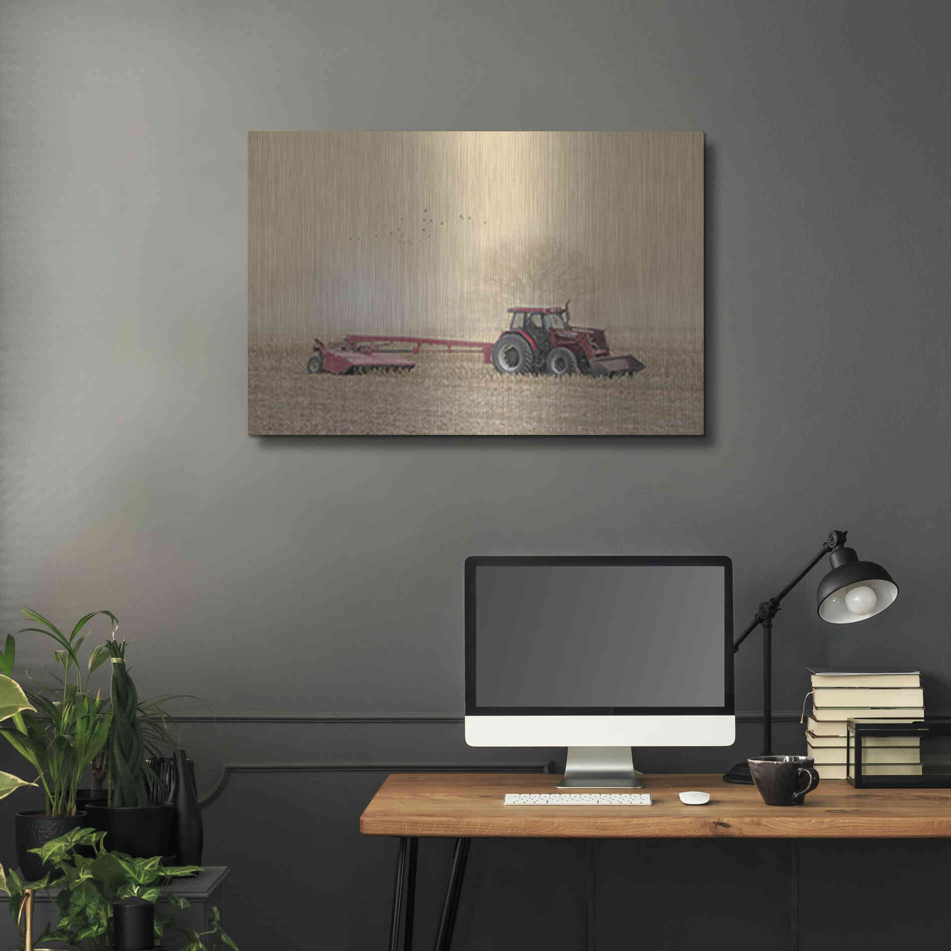 Luxe Metal Art 'Foggy Morning in the Field' by Lori Deiter, Metal Wall Art,36x24
