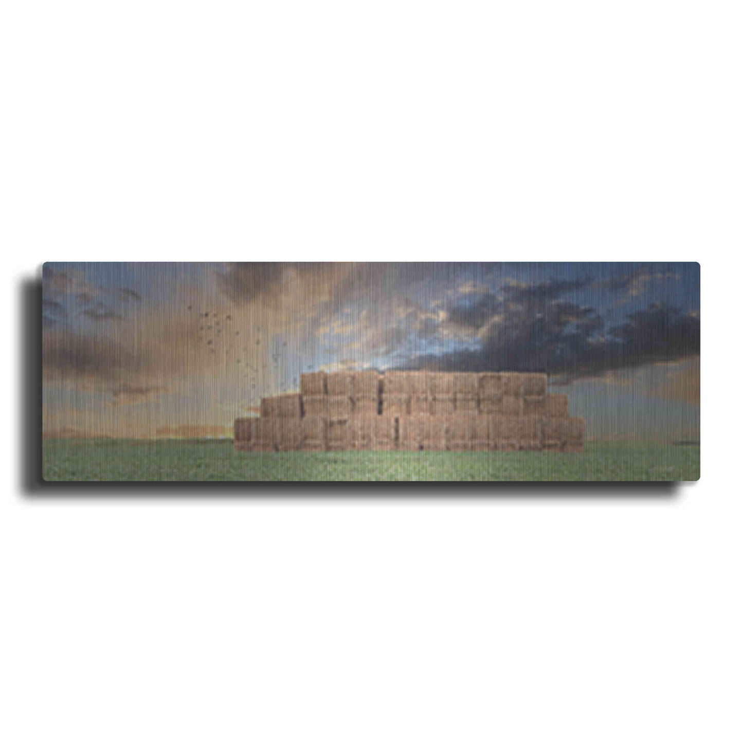 Luxe Metal Art 'Haystack Harvest' by Lori Deiter, Metal Wall Art