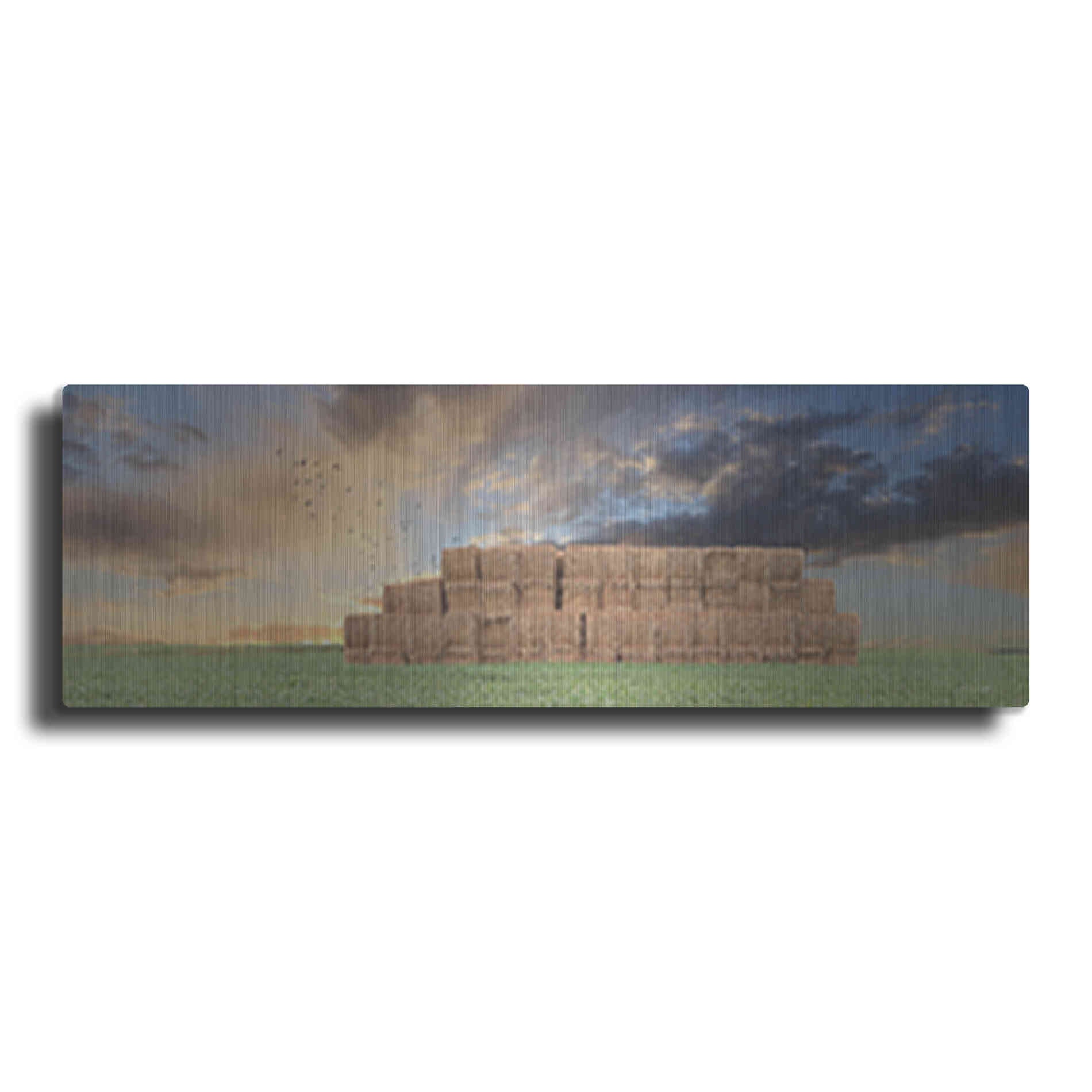 Luxe Metal Art 'Haystack Harvest' by Lori Deiter, Metal Wall Art