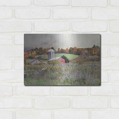 Luxe Metal Art 'Autumn Drive' by Lori Deiter, Metal Wall Art,16x12