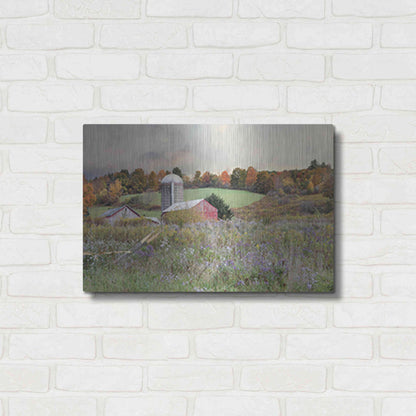 Luxe Metal Art 'Autumn Drive' by Lori Deiter, Metal Wall Art,24x16