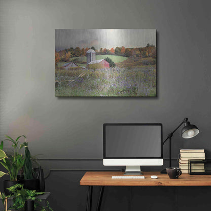 Luxe Metal Art 'Autumn Drive' by Lori Deiter, Metal Wall Art,36x24