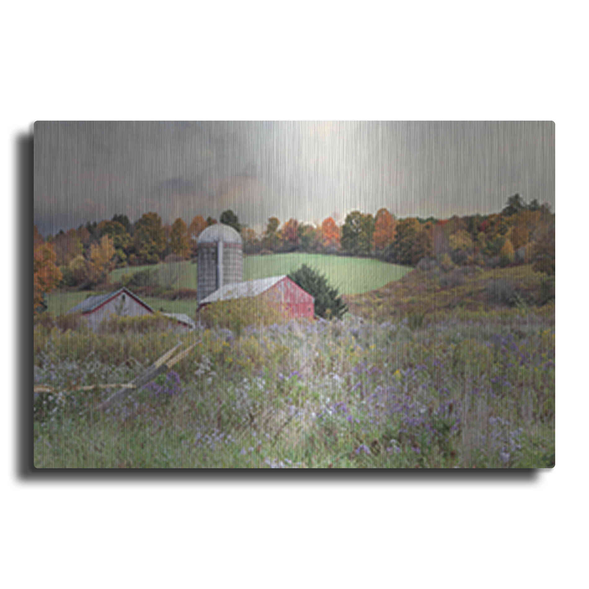 Luxe Metal Art 'Autumn Drive' by Lori Deiter, Metal Wall Art